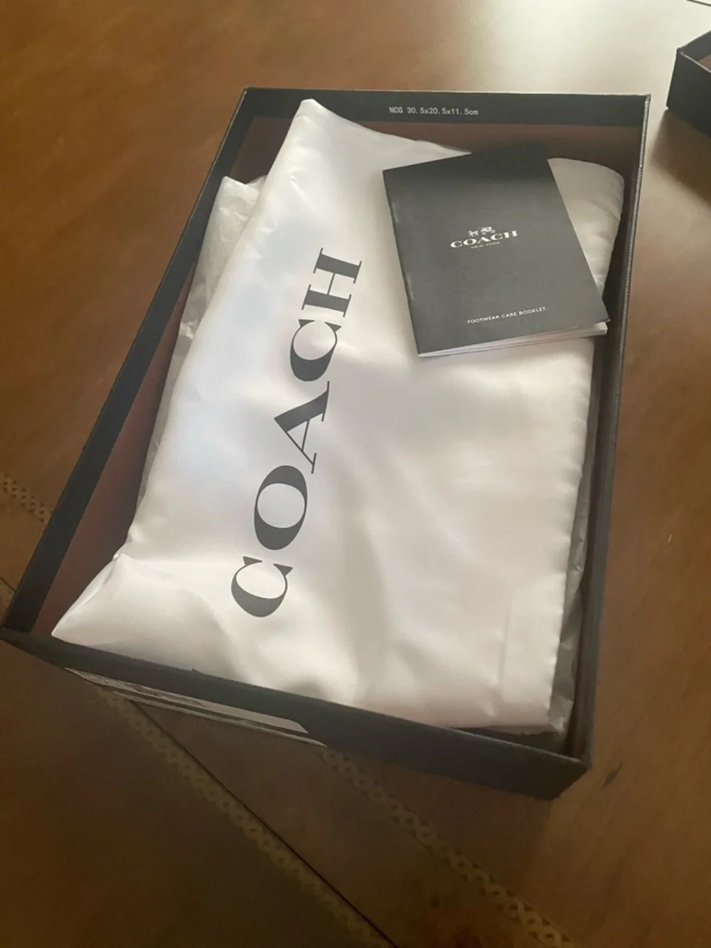 Coach Black Leather Sandal with Silver Chain Detail - Picture 10 of 10